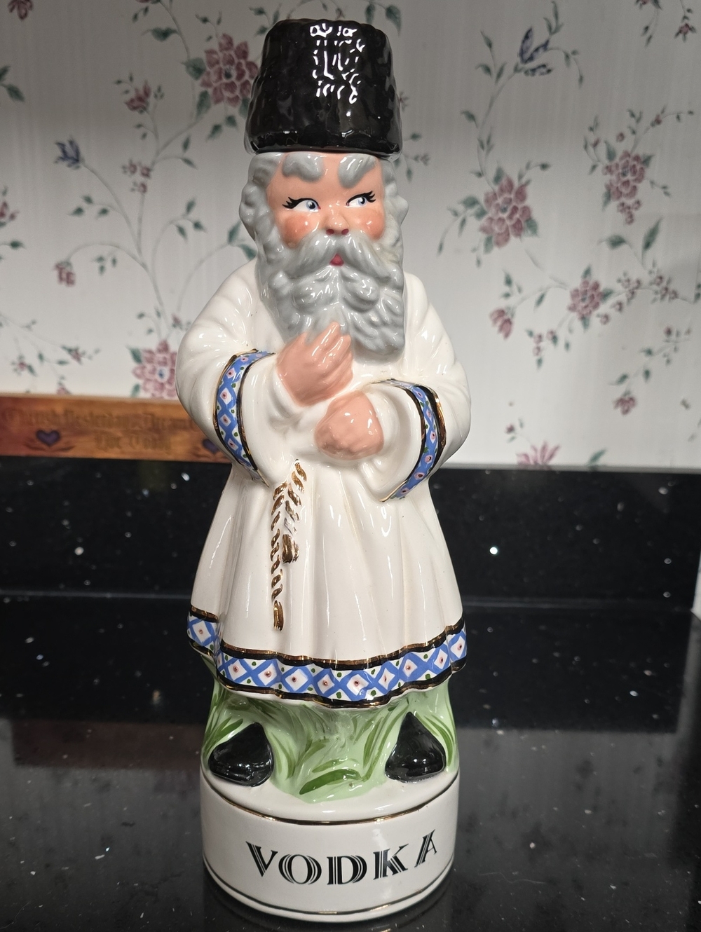 Very Vintage. Ceramic Vodka Decanter Figure